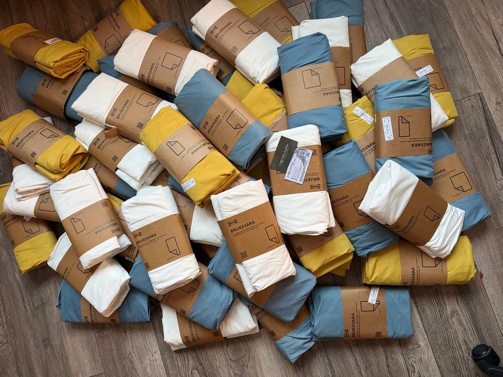 Простыни на резинке IKEA BRUKSVARA из Европы. Санкт-Петербург