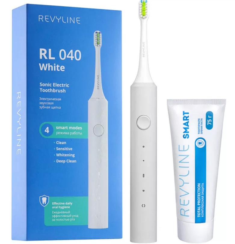 Белая зубная щетка Revyline RL 040 выгодно и зубная паста Smart. Чувашия