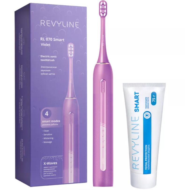 Зубные щетки Revyline RL 070 в фиолетовом дизайне с пастой Smart. Пермский край