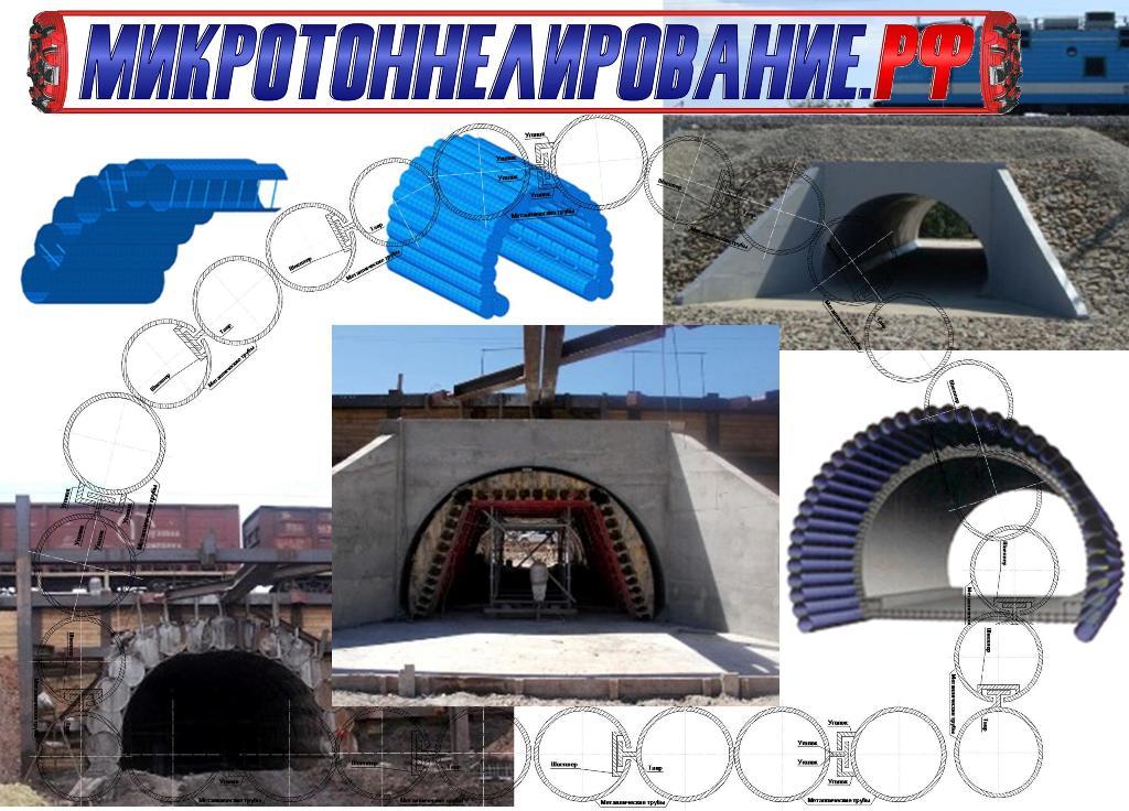 Водопропускной тоннель методом Защитный экран из труб. Москва