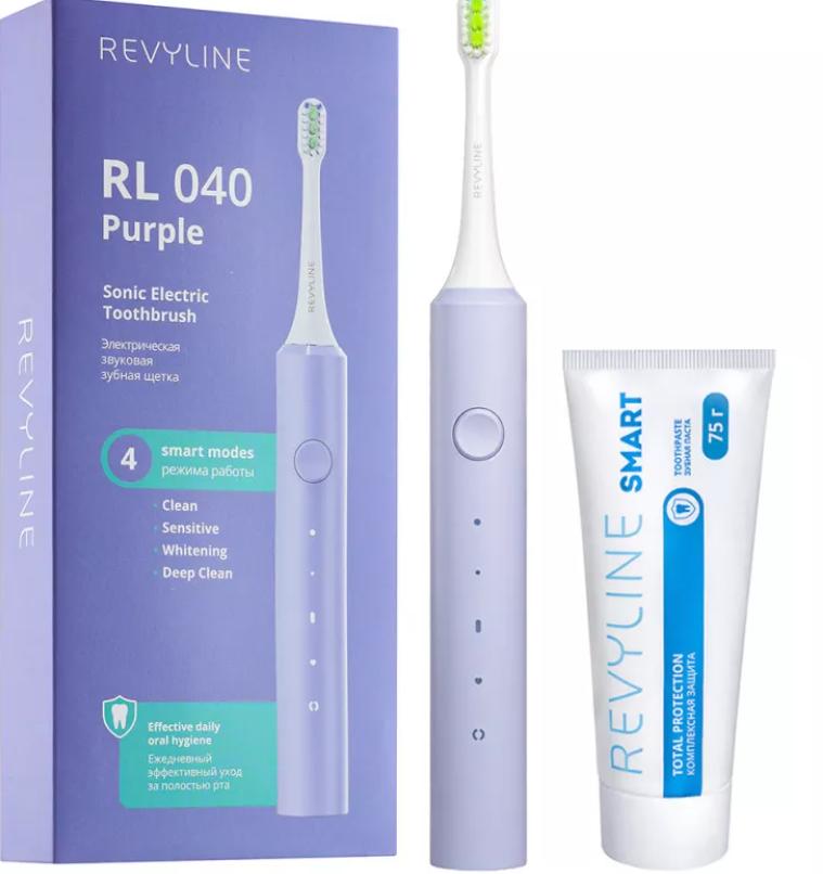 Электрическая щетка Revyline RL040 Violet и паста для зубов Smart. Саратовская обл.