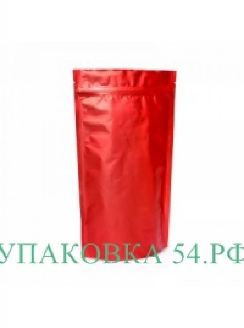 Пакет дой-пак металлизированный красный матовый 14 20,5 см. Новосибирская обл.