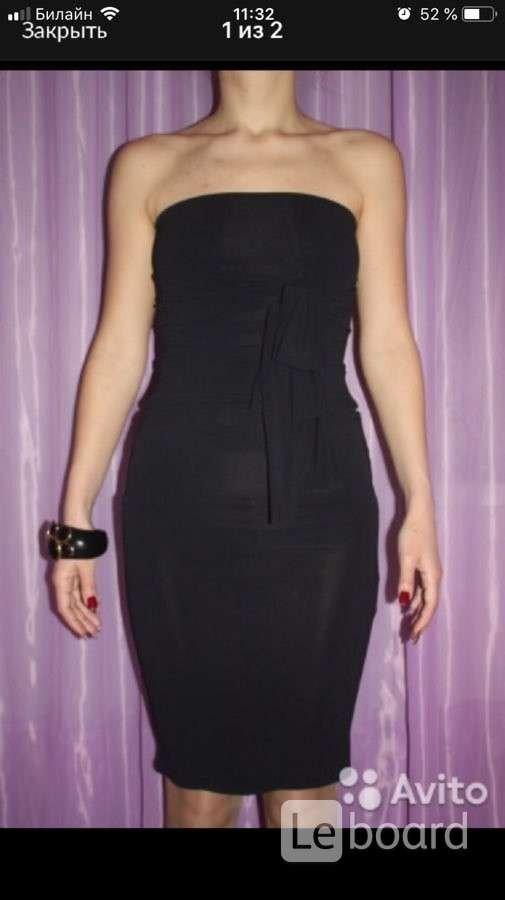 Платье новое peg италия м 46 чёрное футляр сарафан по фигуре вечернее  .... Москва