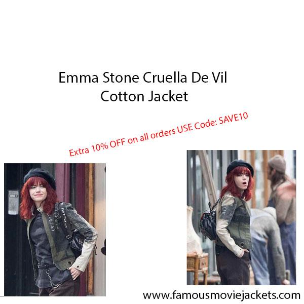 Emma Stone Cruella De Vil Cotton Jacket. Северная Осетия
