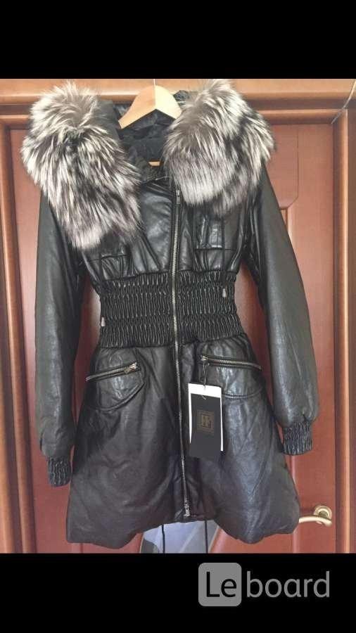Пуховик куртка новая fashion furs италия 44 46 s m кожа черный мех чер .... Москва