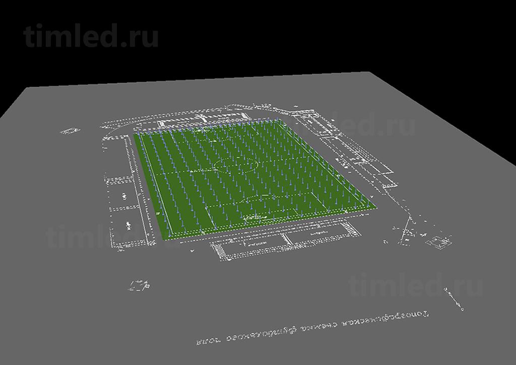 Расчет систем освещения футбольных полей и стадионов